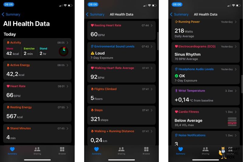 Приложение “Здоровье” на iPhone.